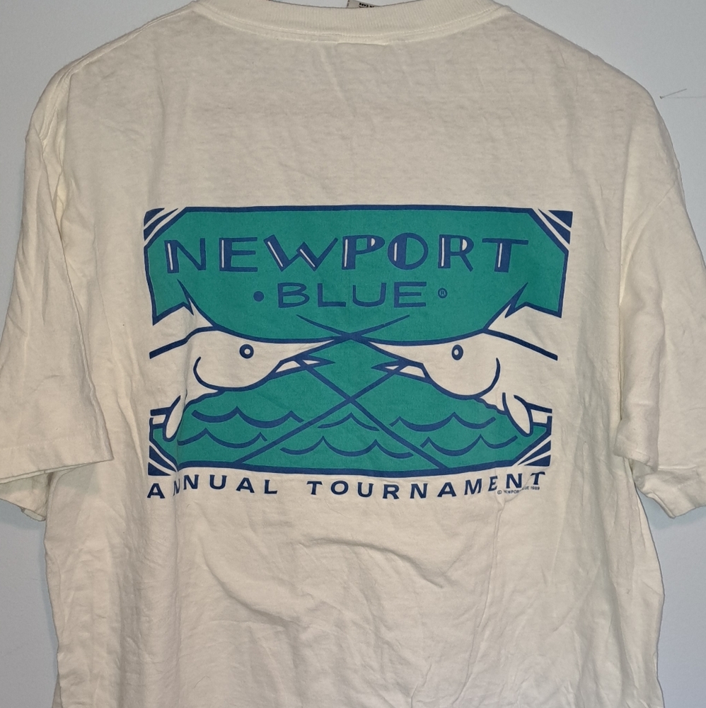 Vintage 1989 Newport Blue shirt